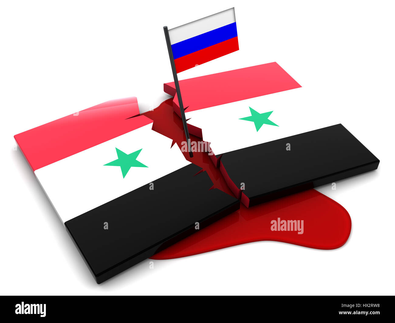 Die Flagge von Syrien, Land im Mittleren Osten Stock Photo - Alamy