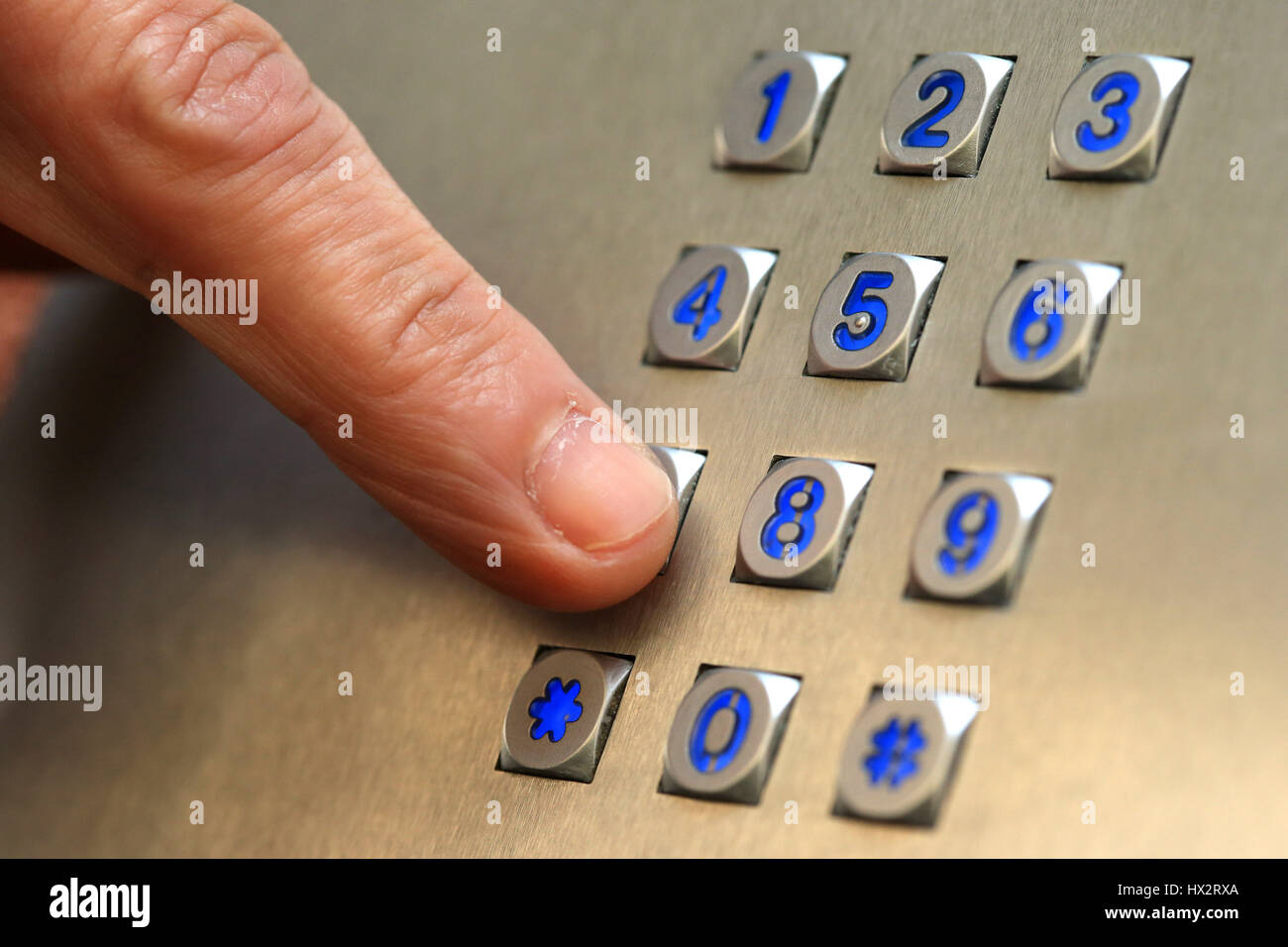 Residential building with secured access system Stock Photo Alamy
