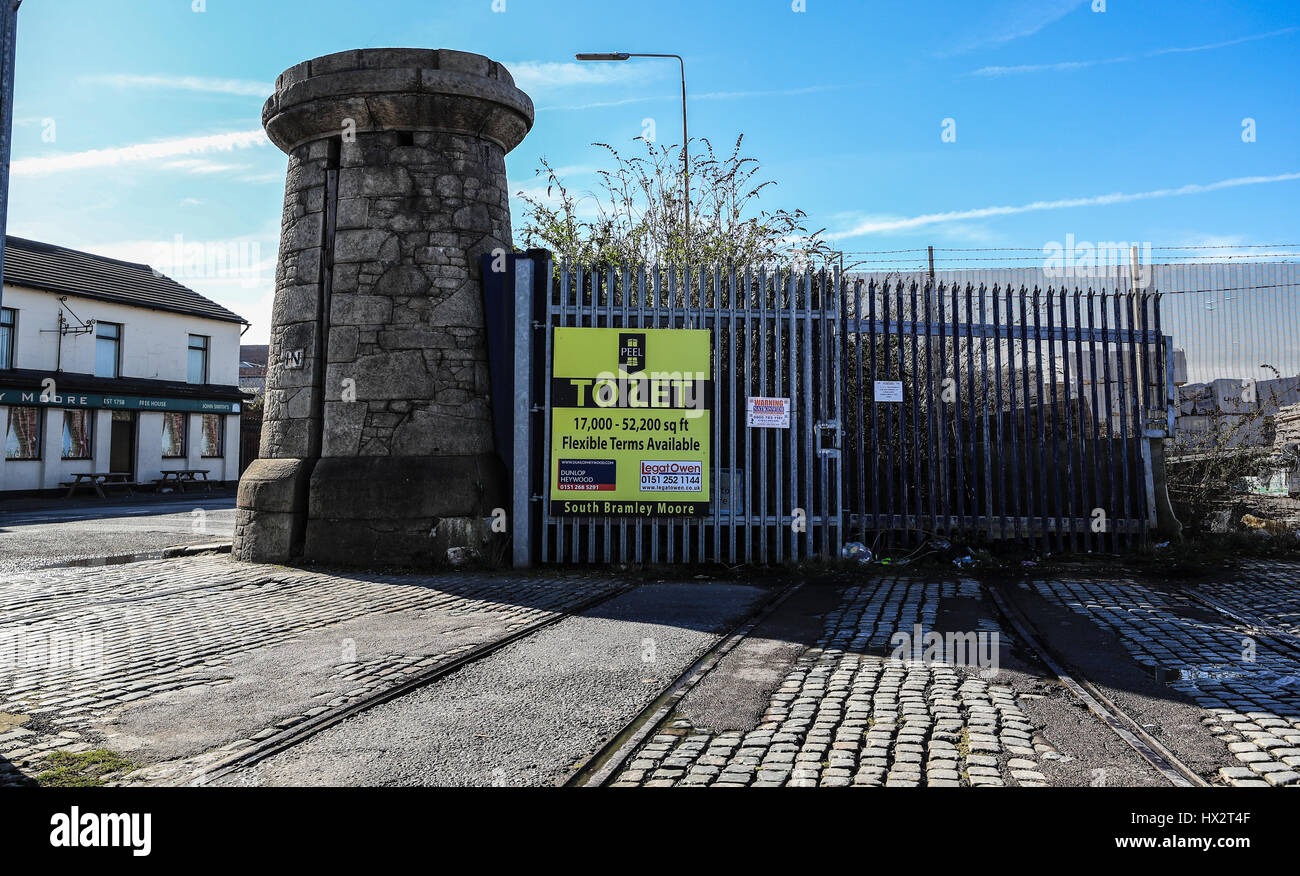 A general view of Bramley Moore Dock in Liverpool, the proposed site of Everton's new stadium. PRESS ASSOCIATION Photo. Picture date: Friday March 24, 2017. Photo credit should read: Peter Byrne/PA Wire Stock Photo
