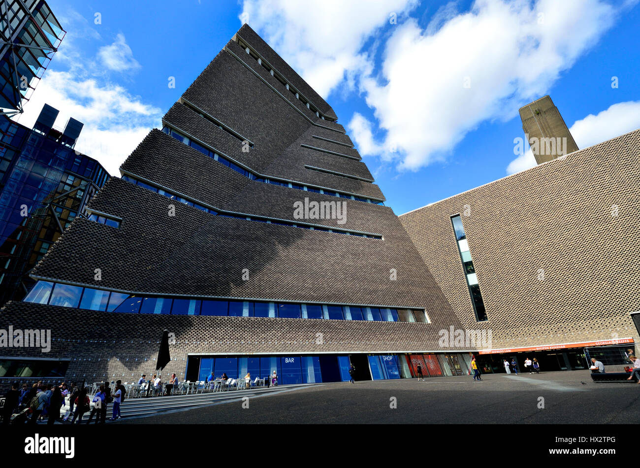 London, England, UK. Tate Modern art gallery - new wing 'Pyramid Tower' (2016) Stock Photo