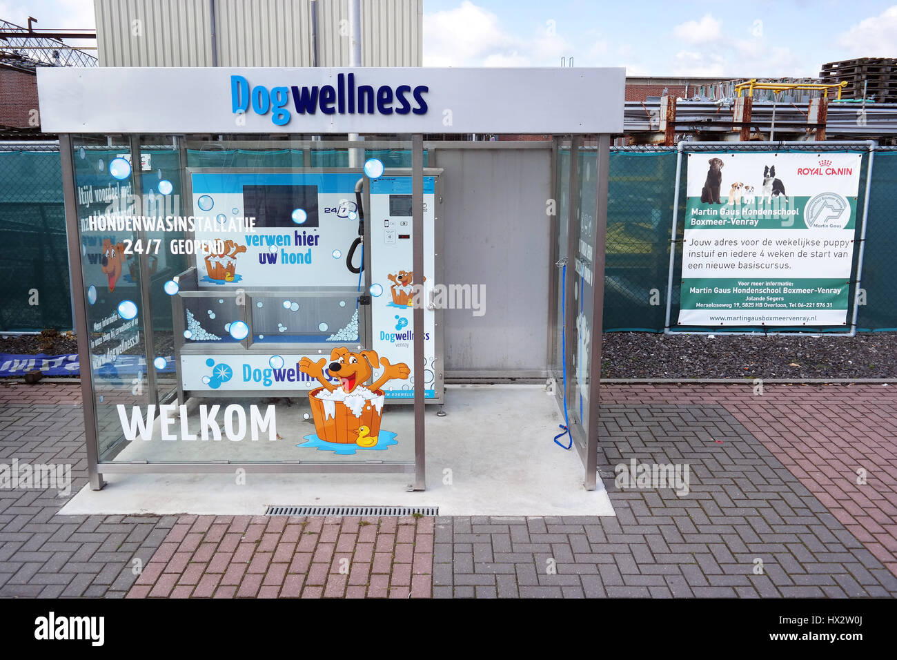 Self-service Dogwellness station Stock Photo