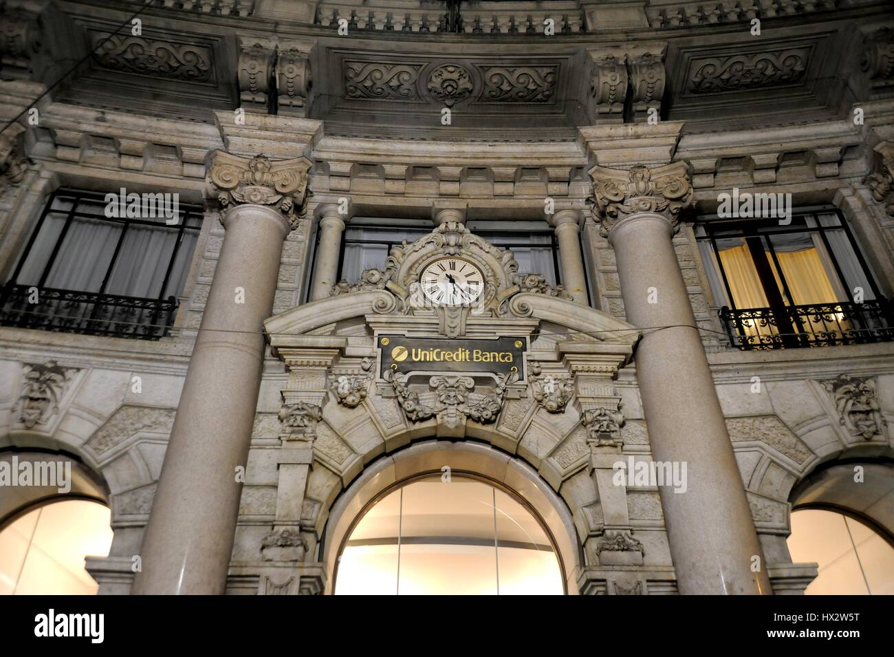 Milan Italy Former Headquarters Of Unicredit Bank In Cordusio