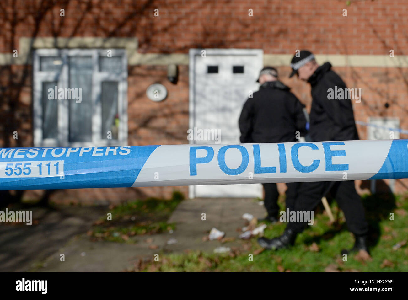 Police search the garden of a property on Navigation Way in Hockley ...