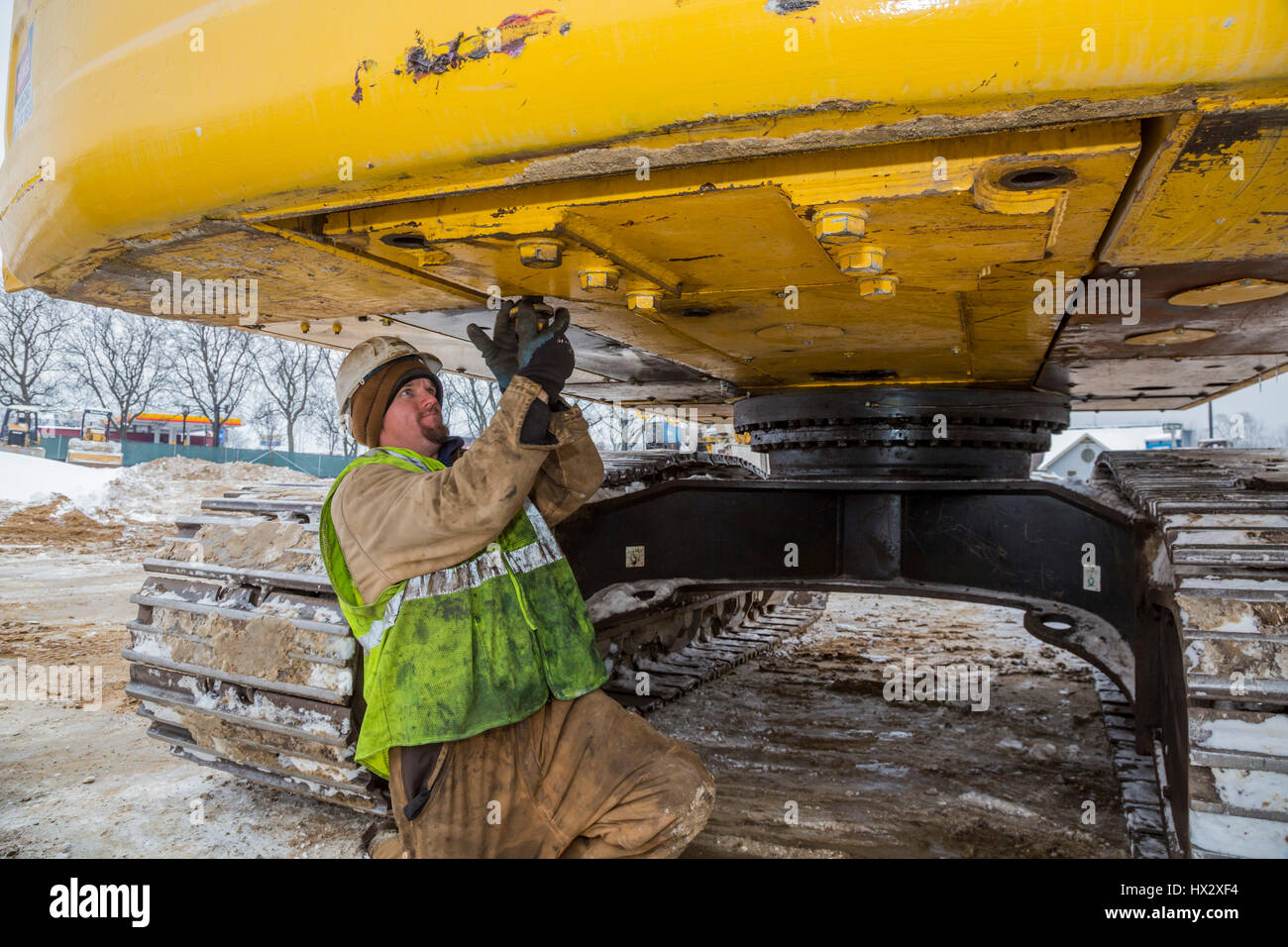 Mt. Clemens, Michigan A worker for Homrich, a demolition contractor