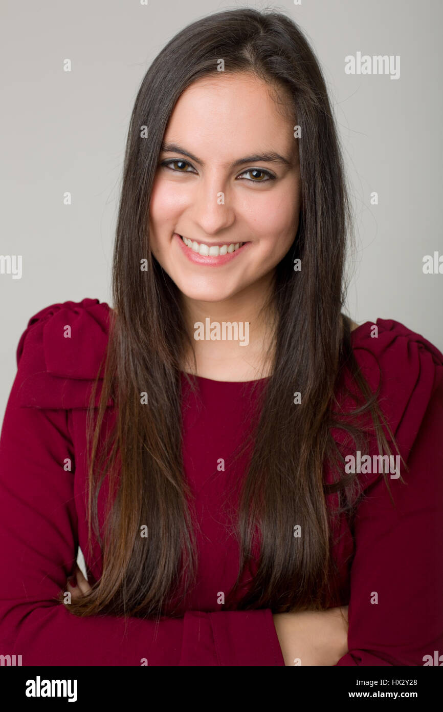 young beautiful woman close up portrait Stock Photo - Alamy