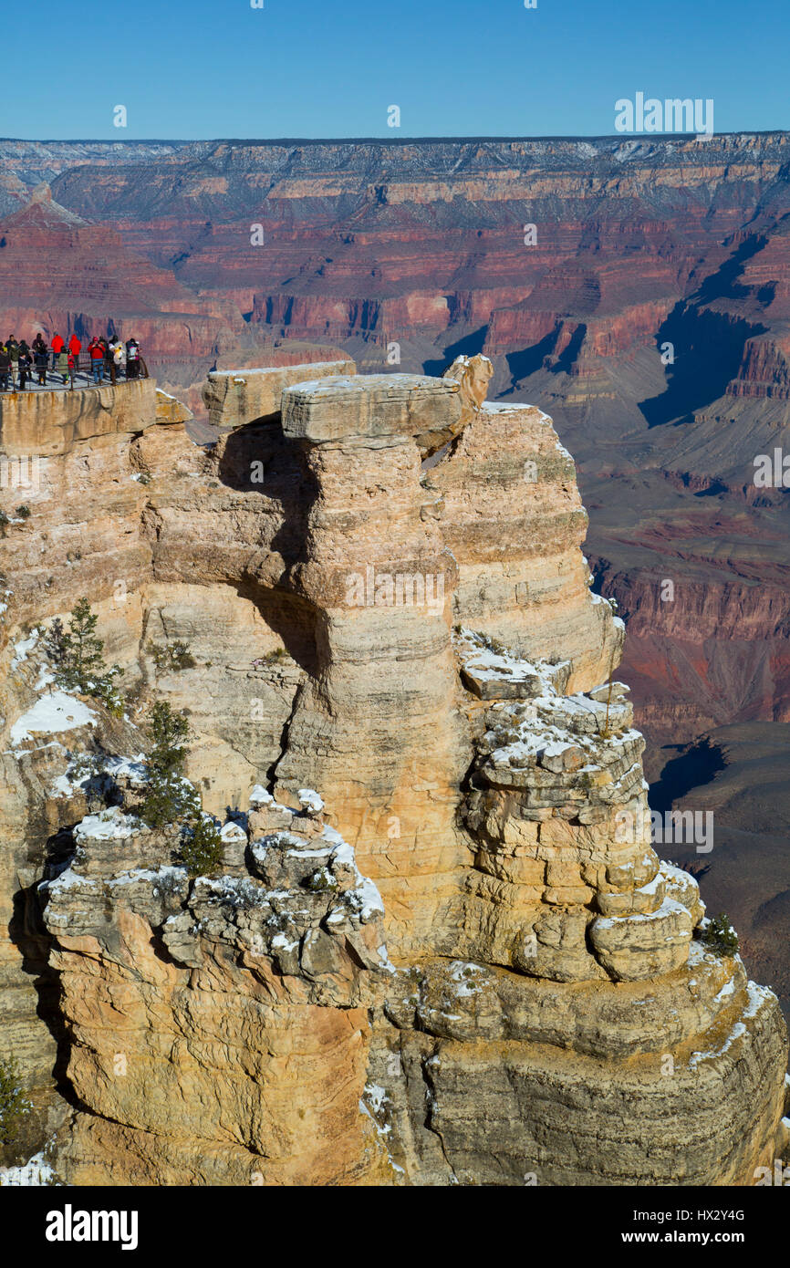 Mather Point, South Rim, Grand Canyon National Park, UNESCO World Heritage Site, Arizona, USA Stock Photo