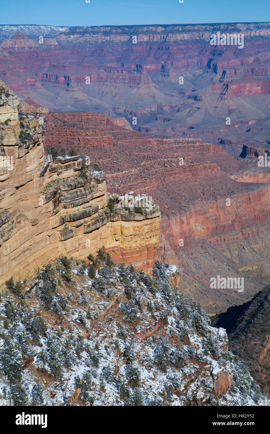 From Turnout Near Duck Rock, South Rim, Grand Canyon National Park, UNESCO World Heritage Site, Arizona, USA Stock Photo