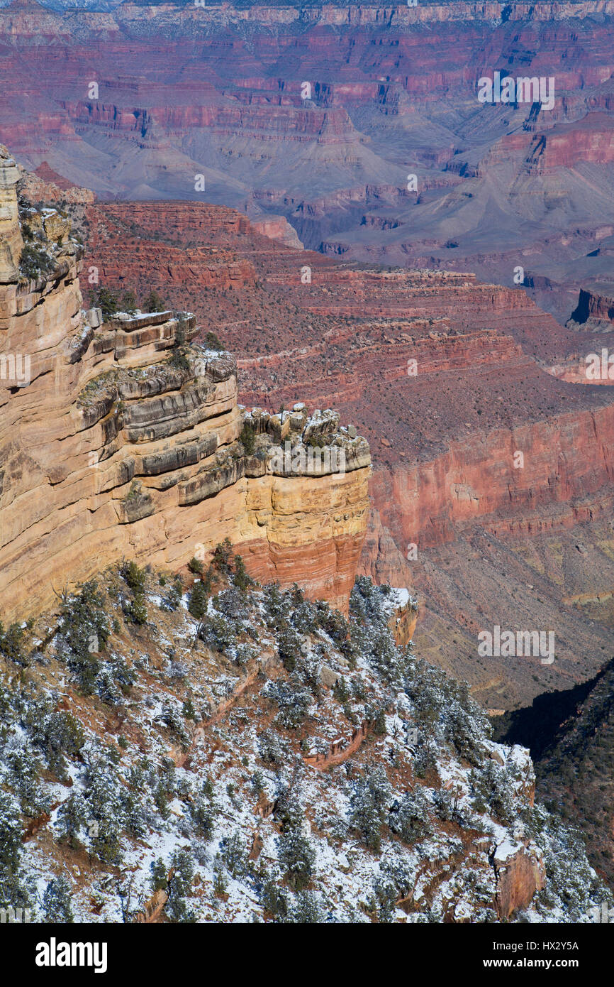 From Turnout Near Duck Rock, South Rim, Grand Canyon National Park, UNESCO World Heritage Site, Arizona, USA Stock Photo