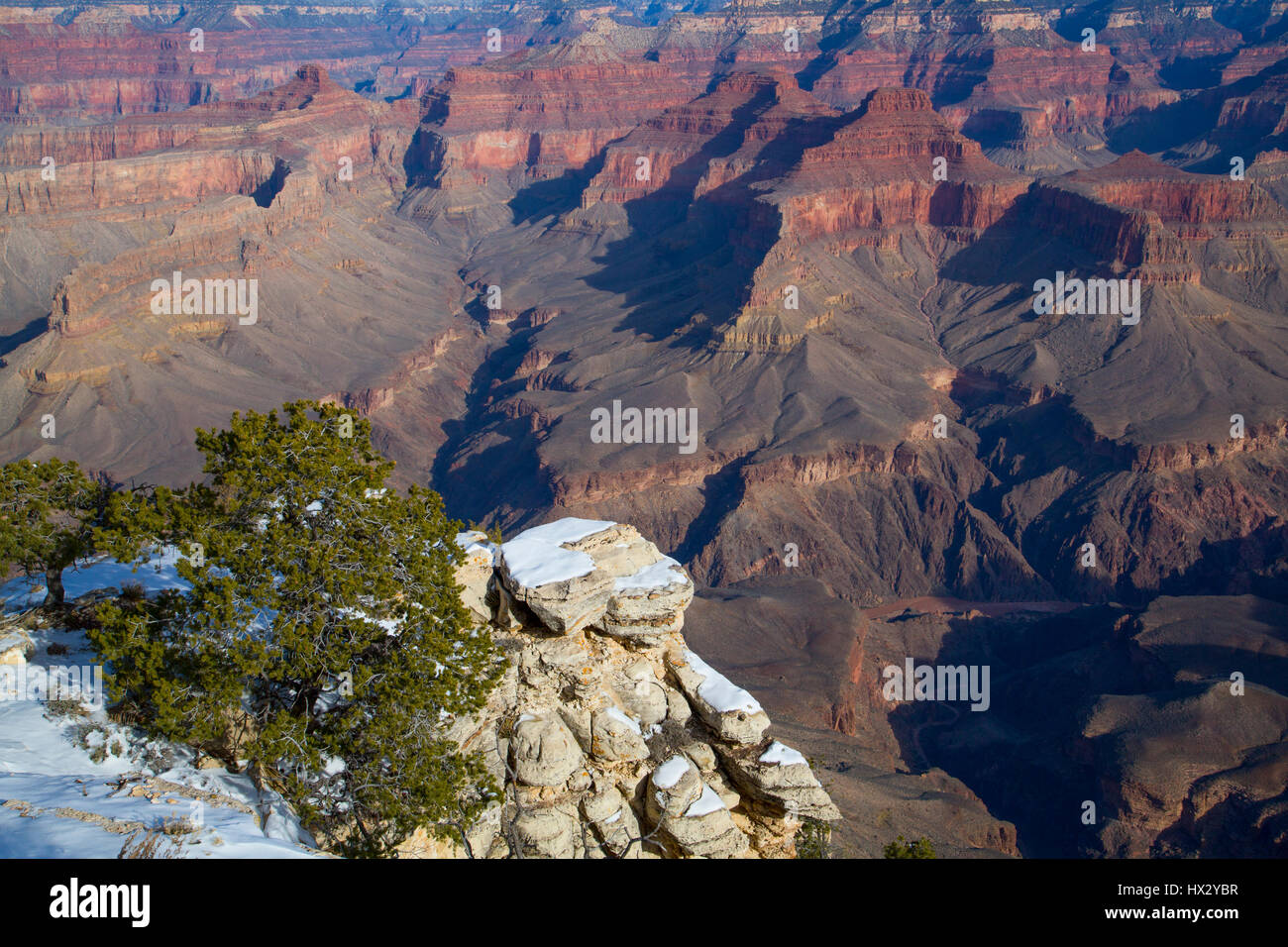 From Pima Point, South Rim, Grand Canyon National Park, UNESCO World Heritage Site, Arizona, USA Stock Photo