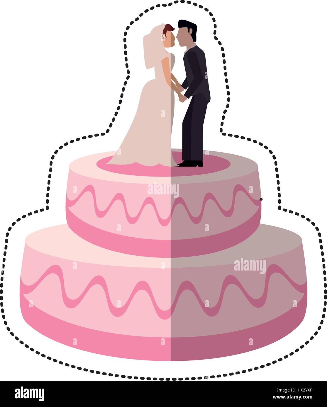 Vintage bride groom cake topper Stock Vector Images - Alamy