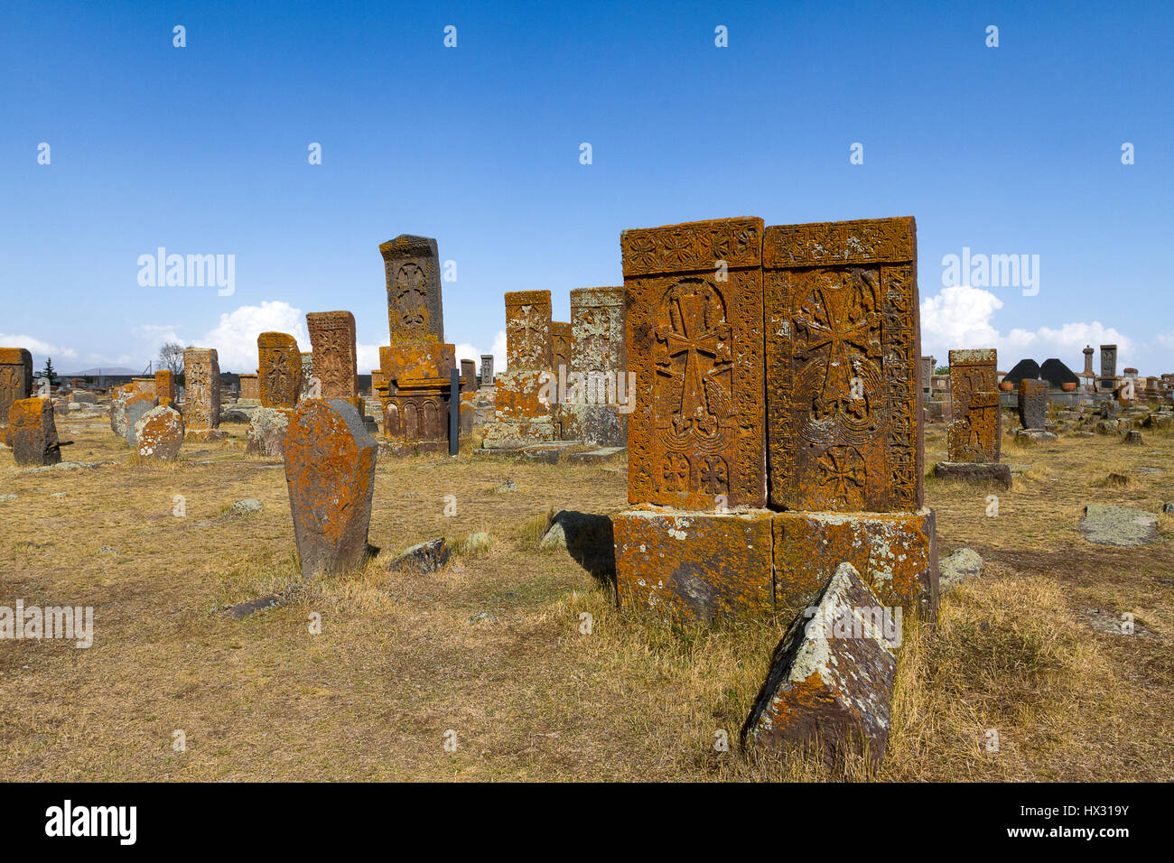 Ancient cemetery of Noratuz in Armenia Stock Photo