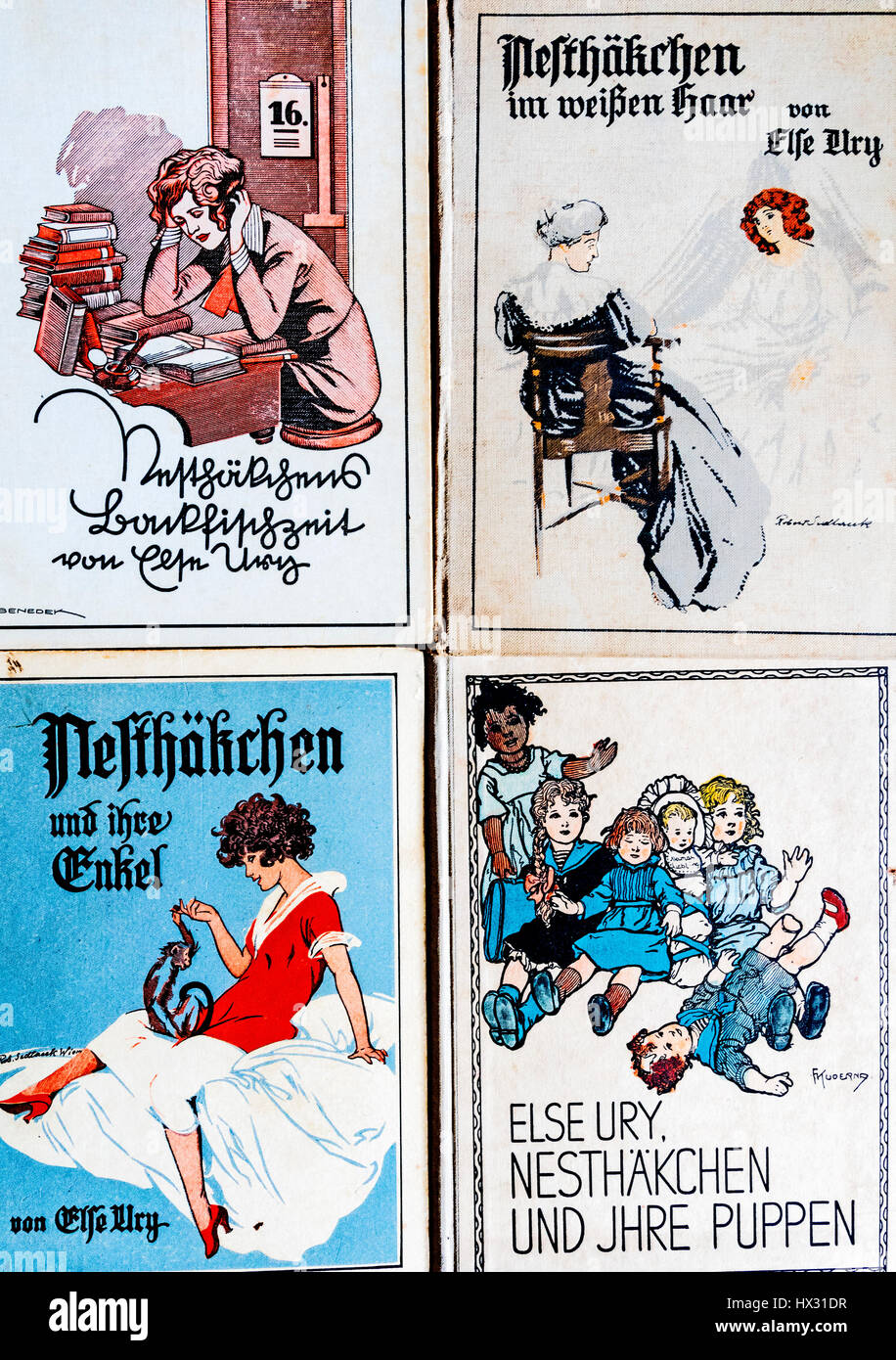 Cover der Nesthäkchen-Romane von Else Ury (etwa 1920er Jahre); nesthaekchen Stock Photo