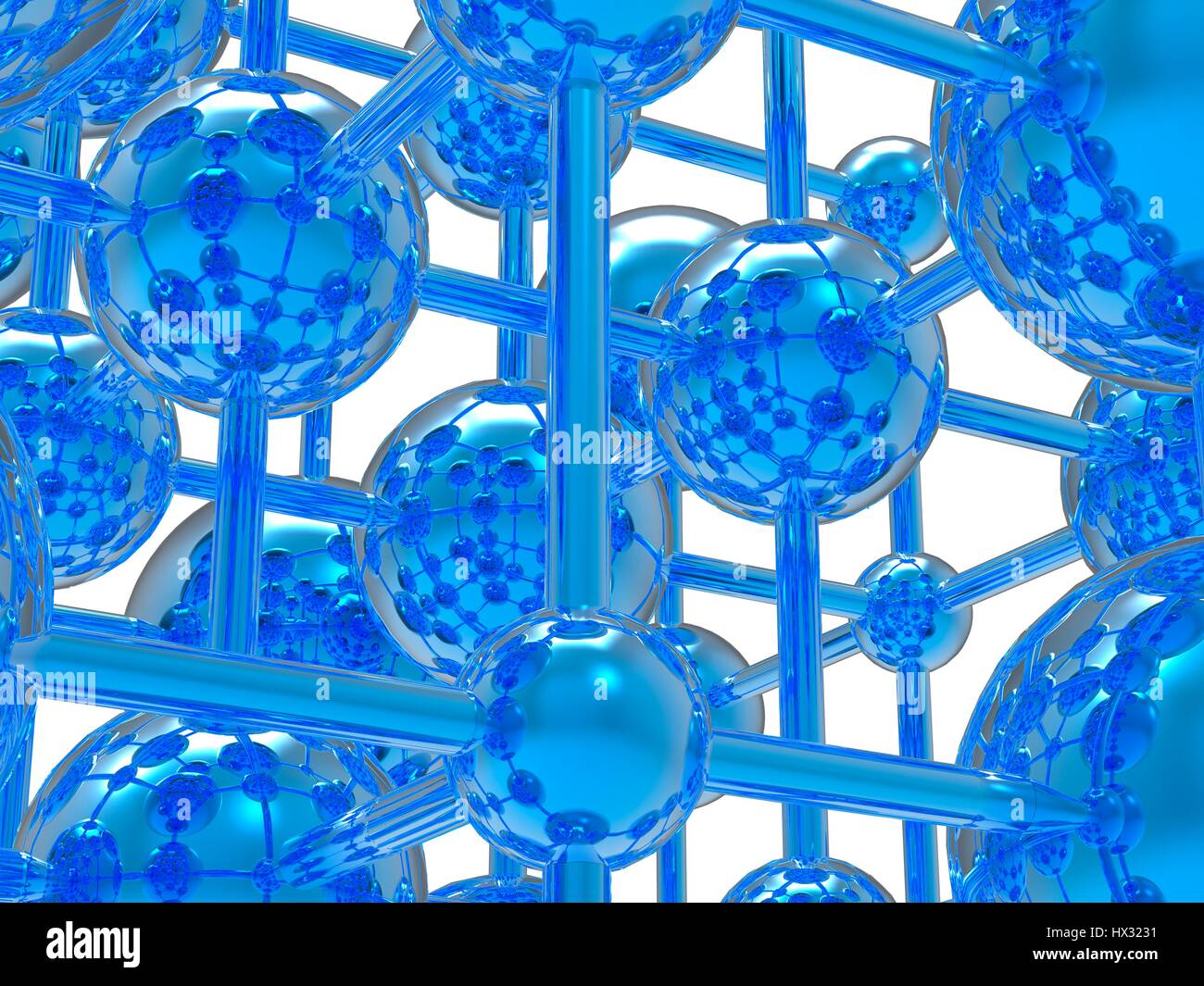 Generic molecule, computer artwork. Stock Photo