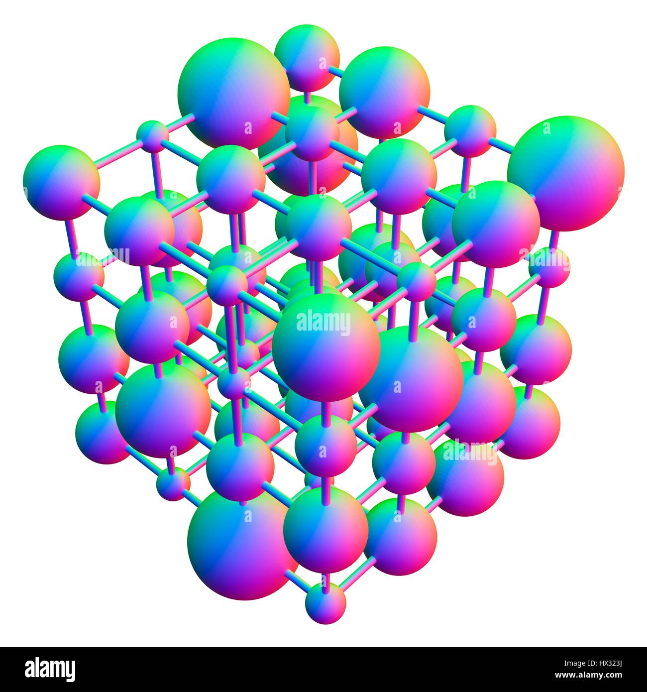 Generic molecule, computer artwork. Stock Photo