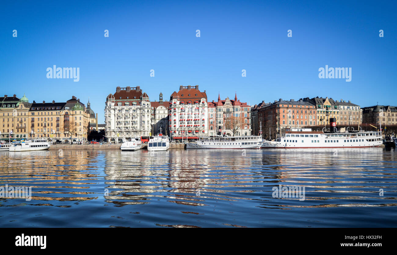 a landscape of Stockholm architecture, one of the most beautiful cities in Sweden Stock Photo