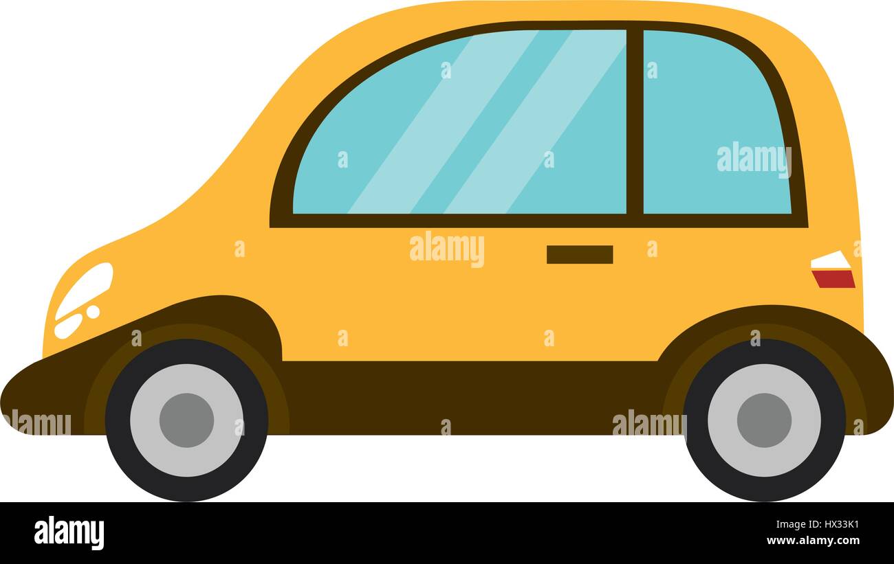 yellow eco car transport image Stock Vector Image & Art - Alamy