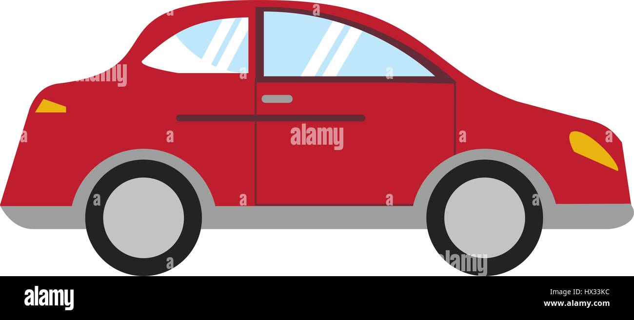 red car sedan vehicle transport Stock Vector Image & Art - Alamy