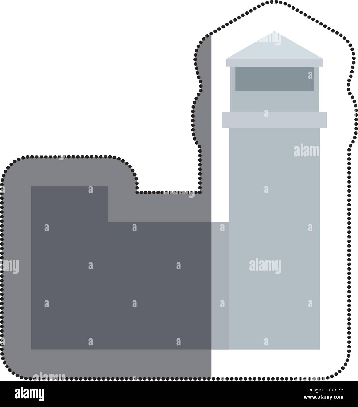 Silhouette of the airport control tower Stock Vector Images - Alamy