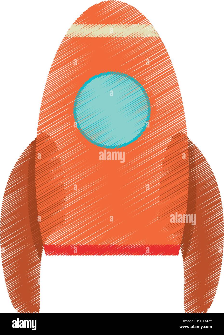 Orange rocket space travel Stock Vector Images - Alamy