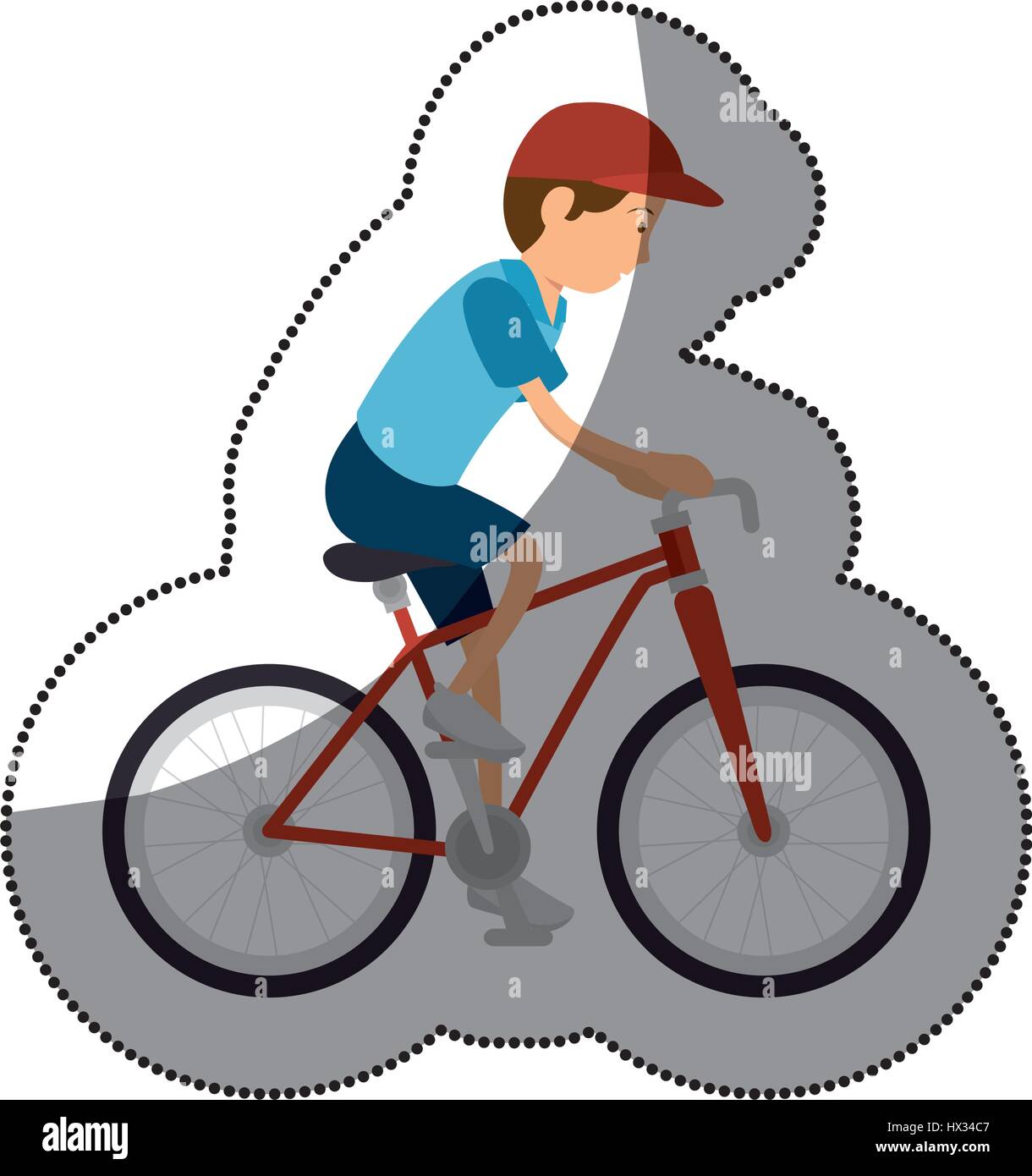 man athlete in bicycle avatar character Stock Vector Image & Art - Alamy