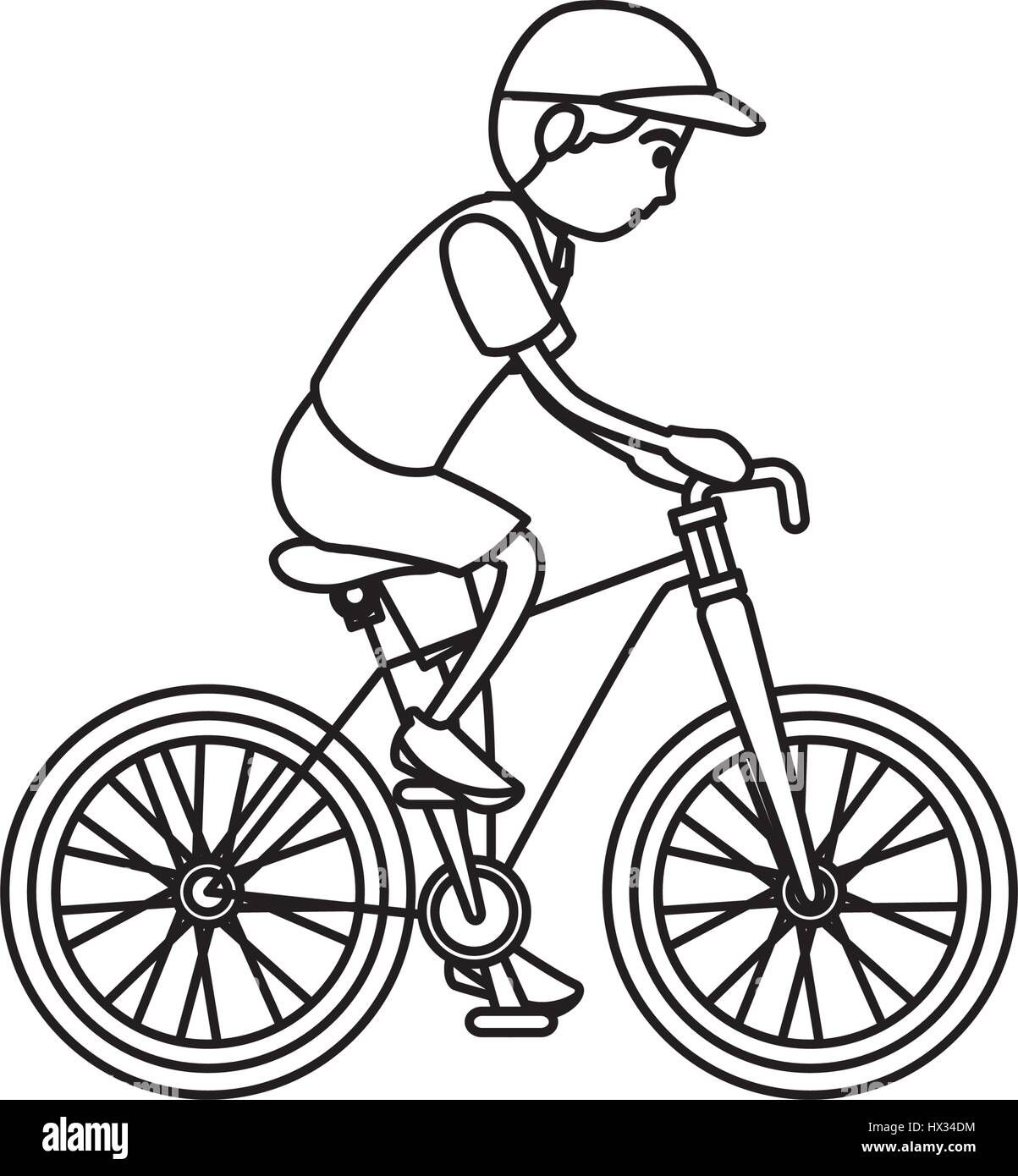 man athlete in bicycle avatar character Stock Vector Image & Art - Alamy