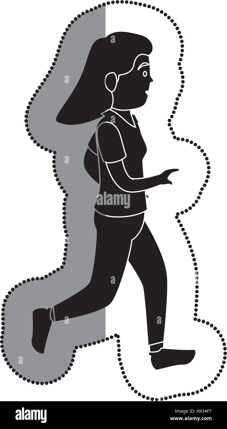 Beautiful teenage sport girl running Stock Vector Images - Alamy