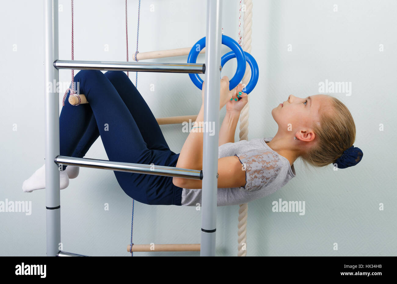 Gymnastics flying hires stock photography and images Alamy