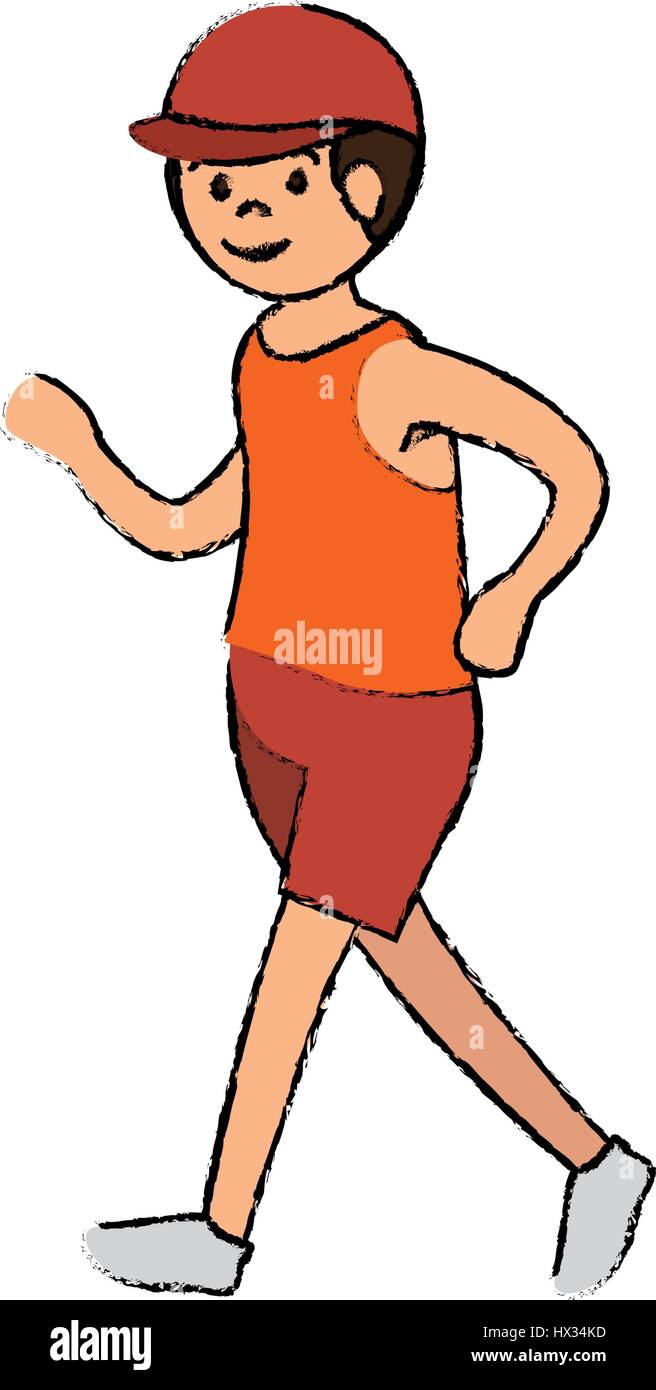 man athlete running avatar character Stock Vector Image & Art - Alamy