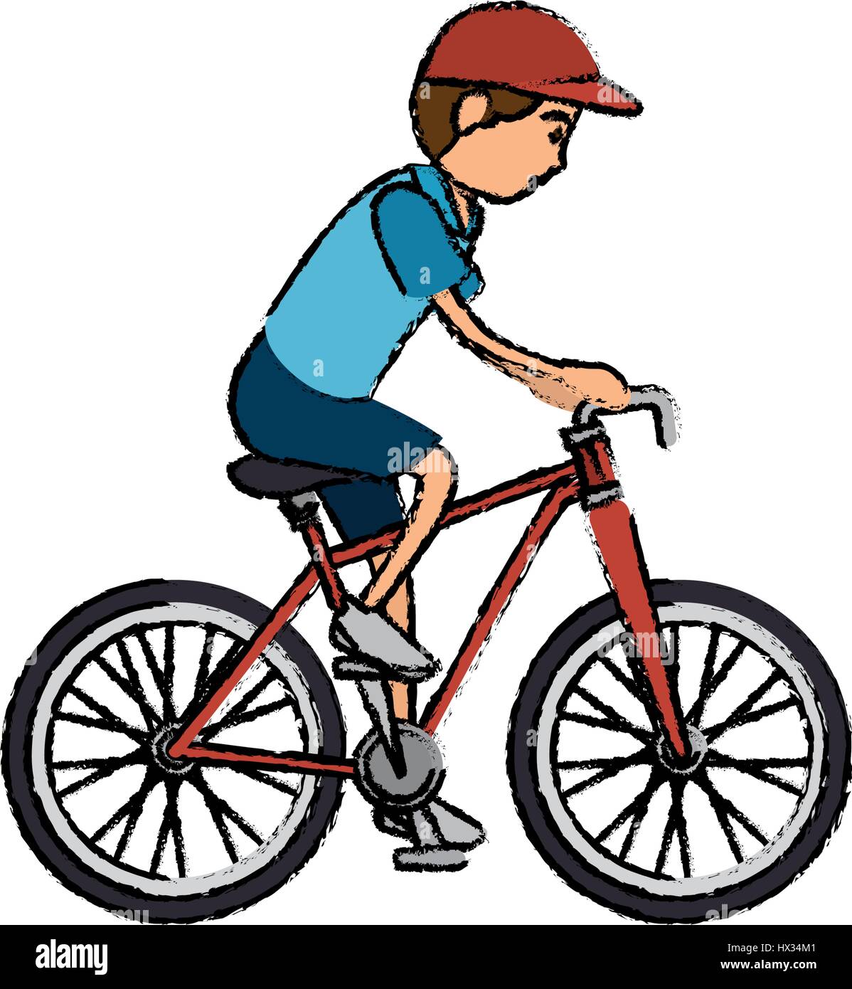 man athlete in bicycle avatar character Stock Vector Image & Art - Alamy