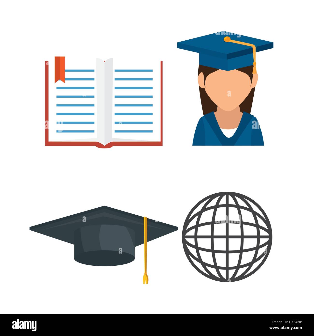 education concept elements icon Stock Vector Image & Art - Alamy