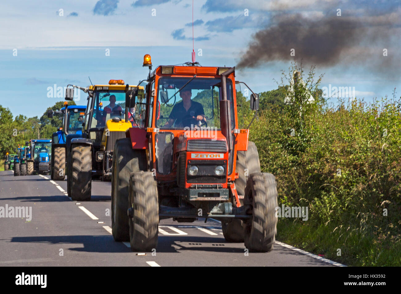 Tractor rally, Stokesley, North Yorkshire, England, UK Stock Photo Alamy