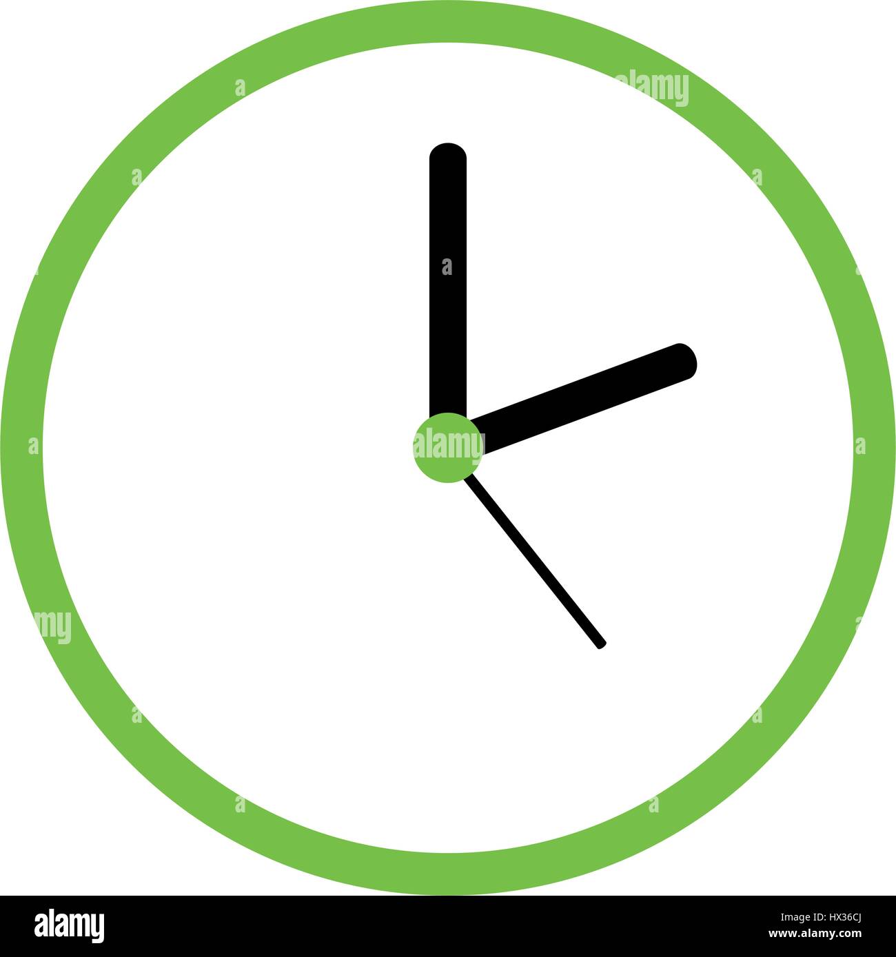 clock icon illustrated on a white background in vector Stock Vector ...