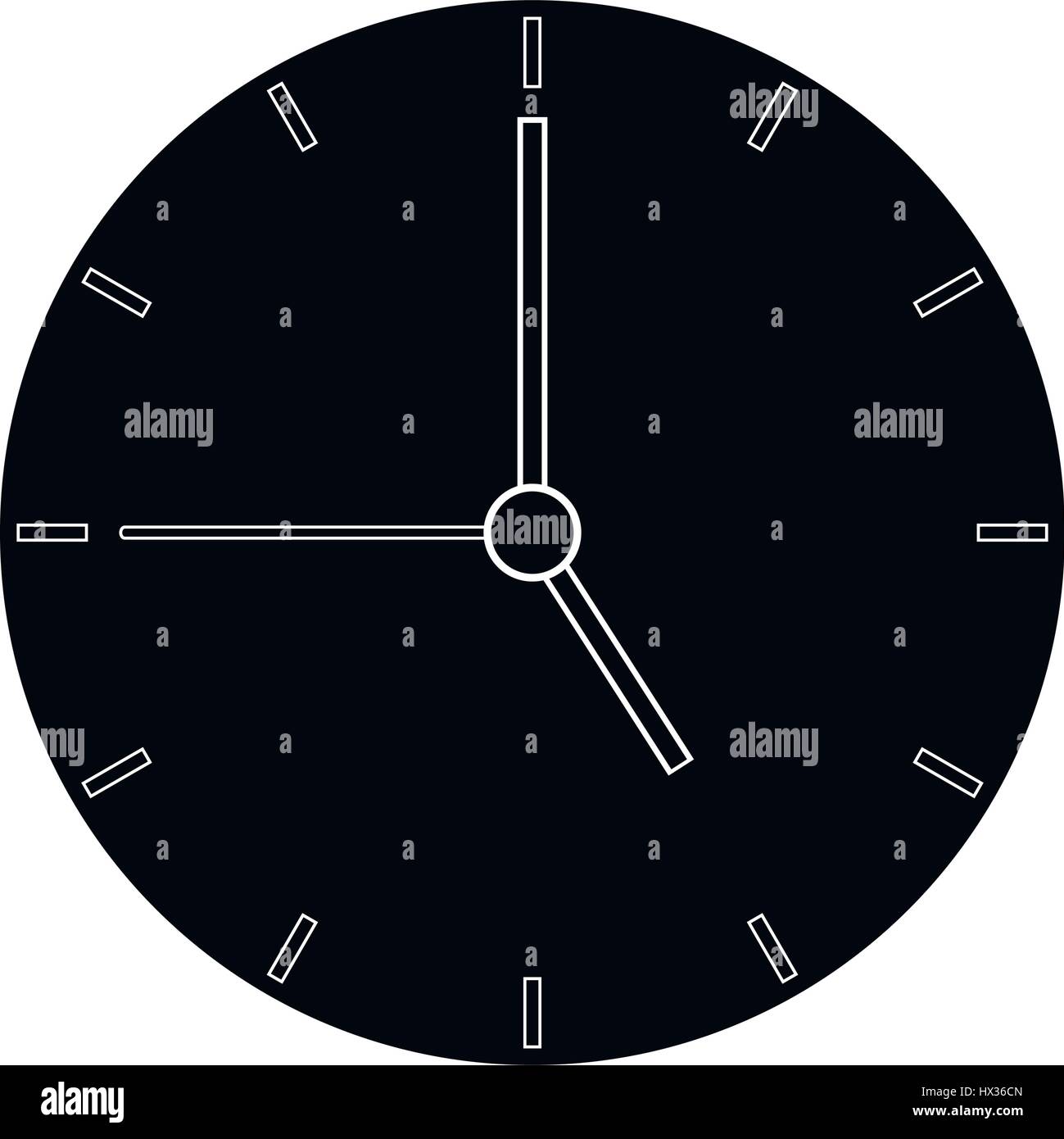 clock icon illustrated on a white background in vector Stock Vector ...