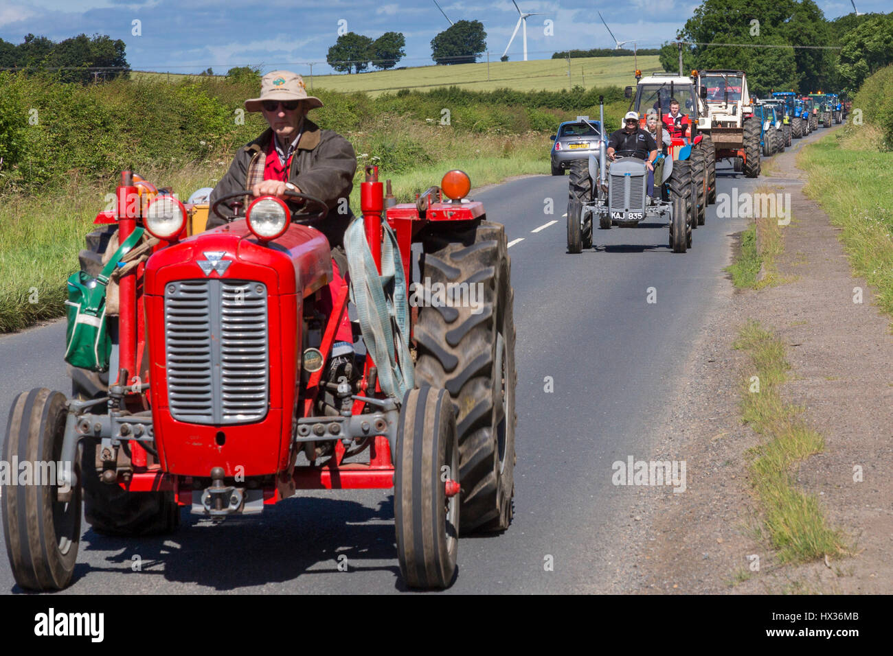 Tractor rally, Stokesley, North Yorkshire, England, UK Stock Photo Alamy