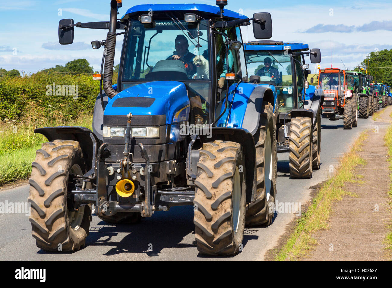 Tractor rally, Stokesley, North Yorkshire, England, UK Stock Photo Alamy