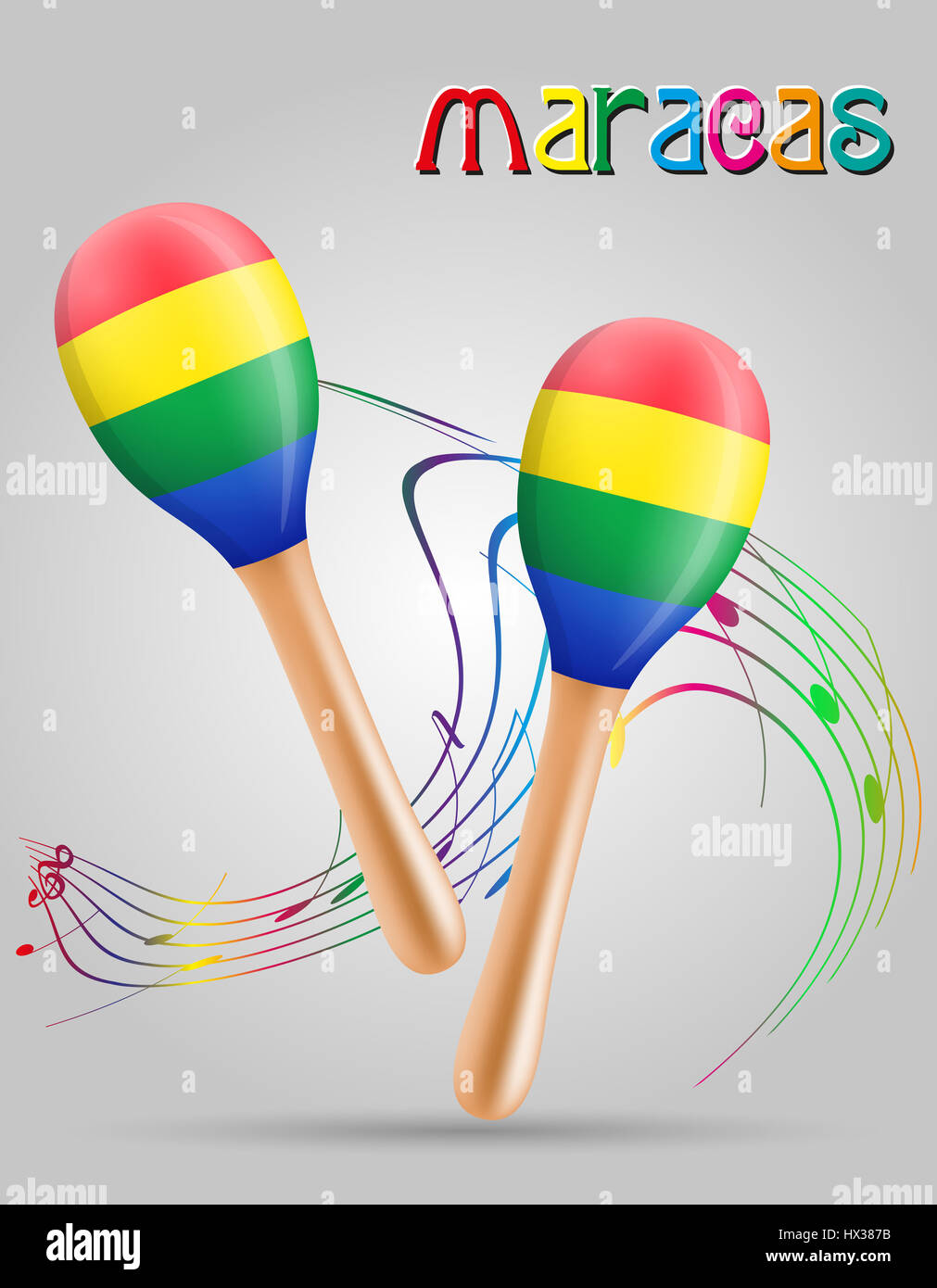 maracas musical instruments stock illustration isolated on gray background Stock Photo Alamy