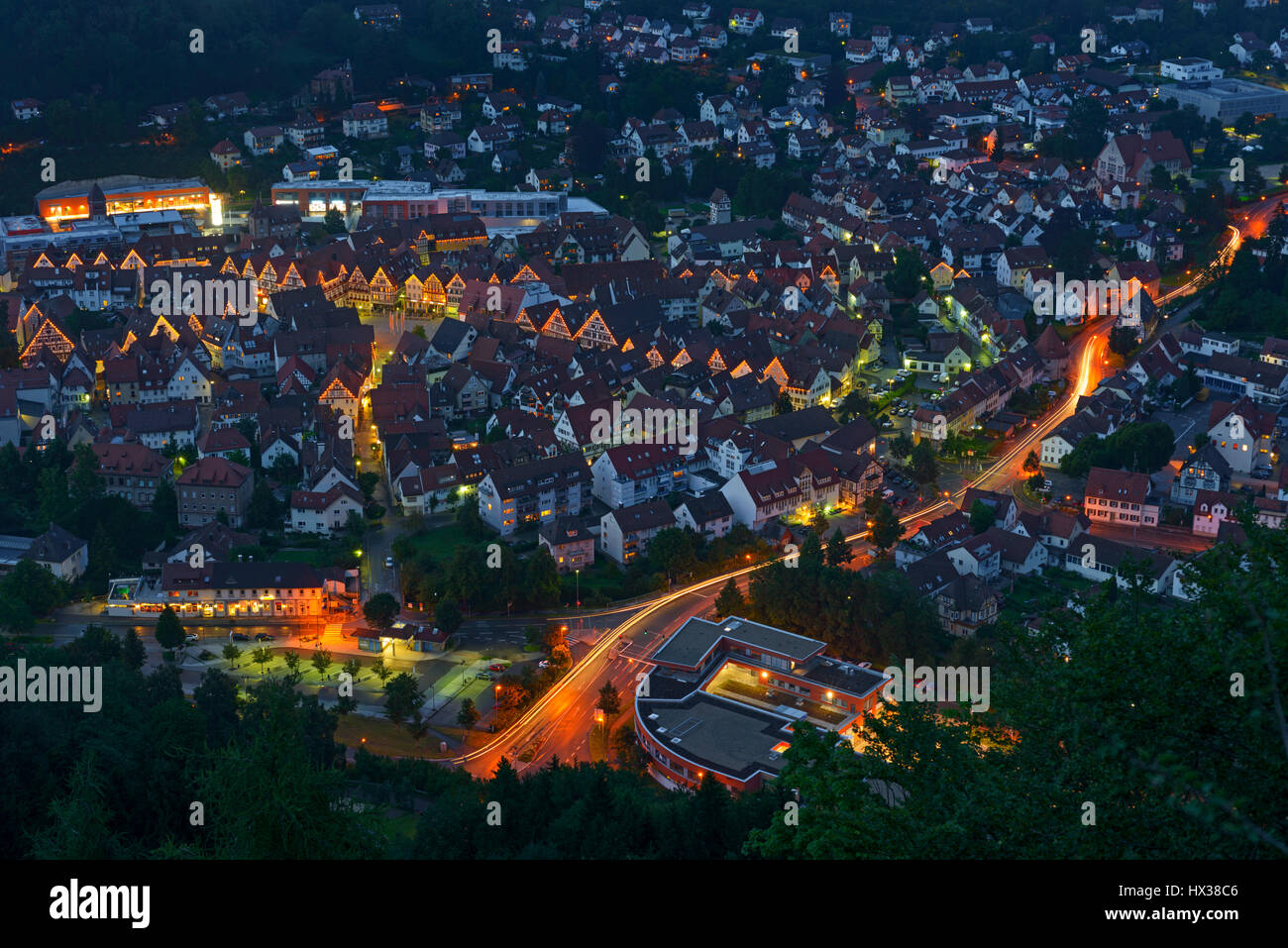 Bad Urach Swabian Alb. View on the city. Baden Wurttemberg, Germany Stock Photo