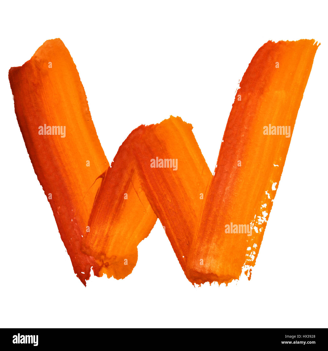 W - Color letters isolated over the white background Stock Photo - Alamy