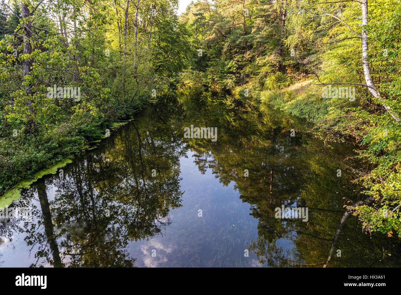 Great Canal of Brda River near Rytel village in Pomeranian Voivodeship in Poland Stock Photo