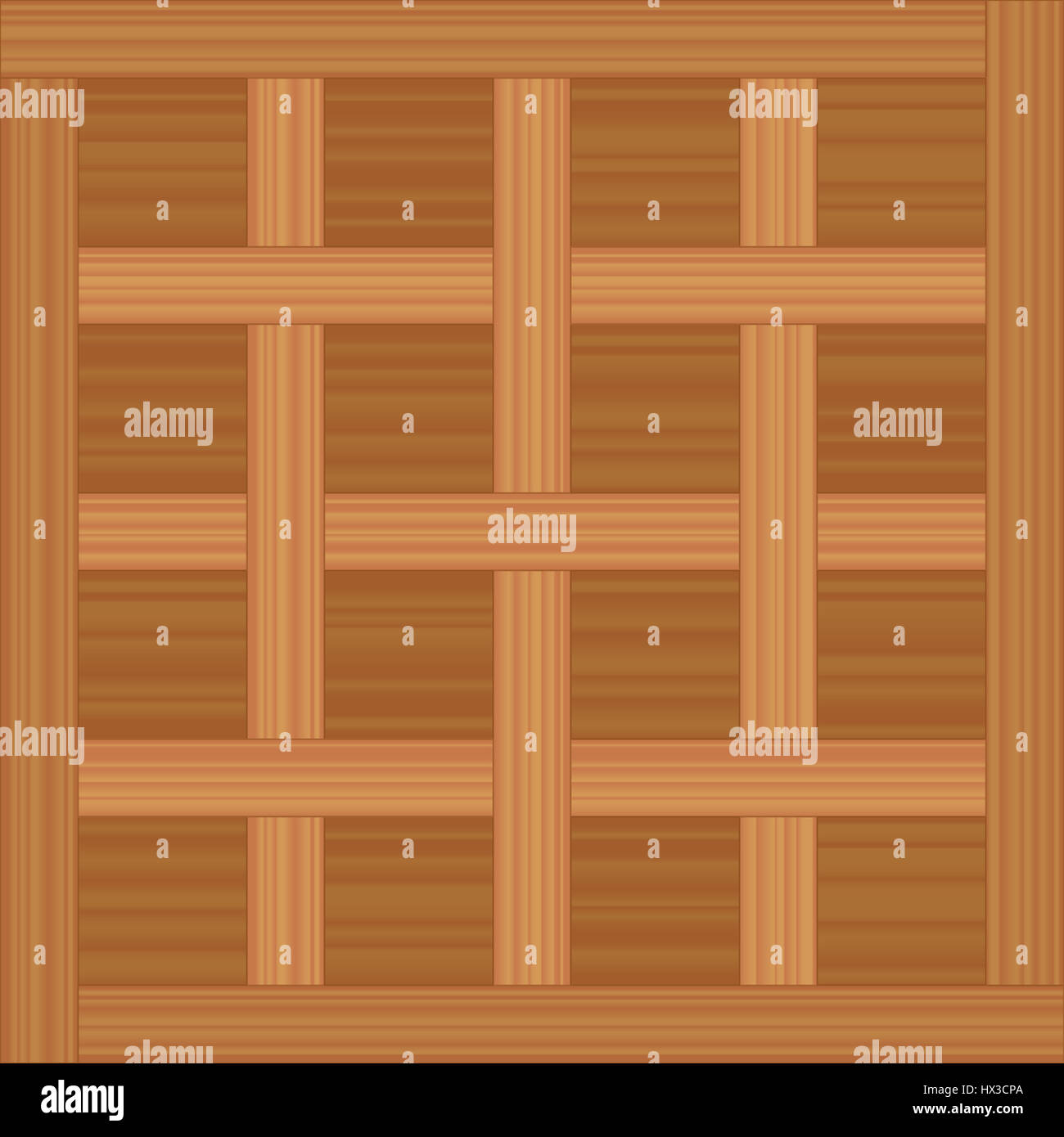 Flooring pattern named CHANTILLY PARQUET - illustration of an antique wooden flooring pattern. Stock Photo