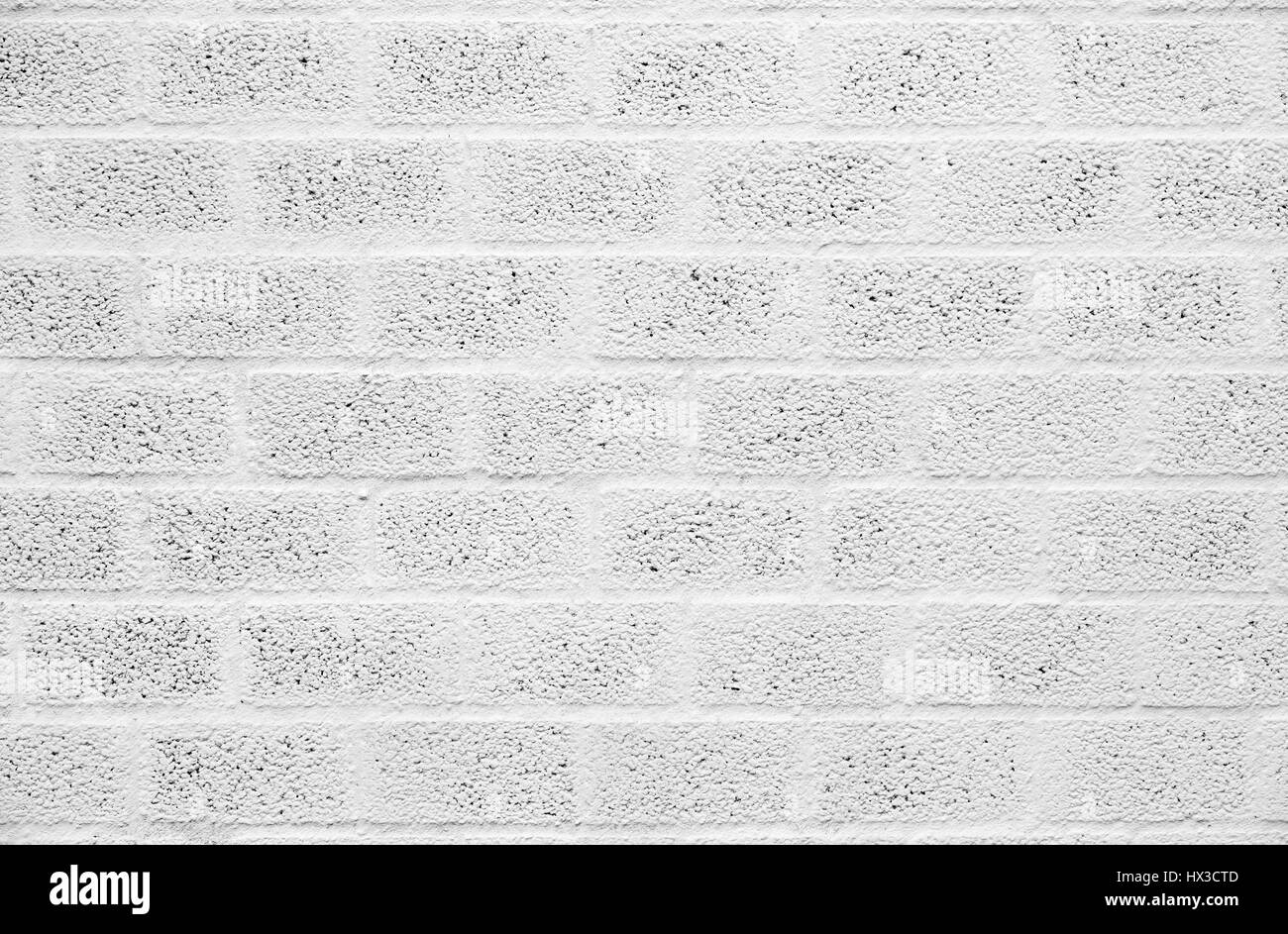 White painted concrete block wall Stock Photo