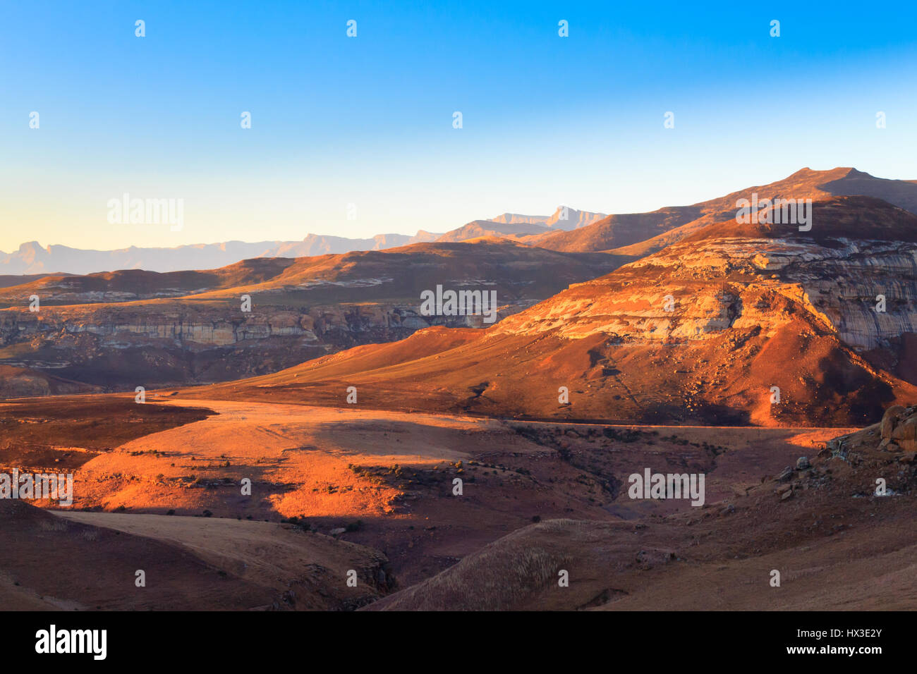 Golden Gate Highlands National Park panorama, South Africa. African landscape Stock Photo