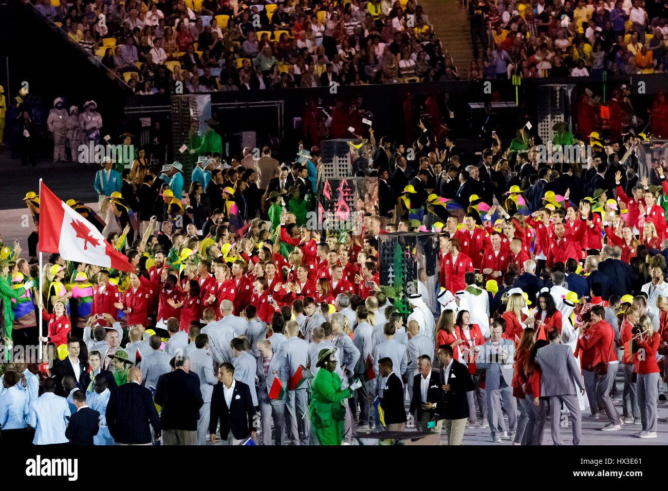 Rio de Janeiro, Brazil. 5 August 2016 Rosie MacLennan CAN flag bearer