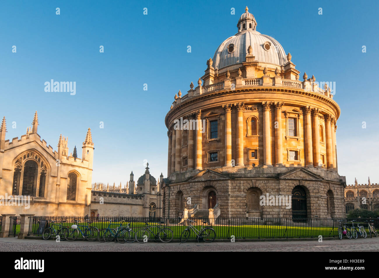 Sunset view of Radcliffe Camera, Oxford, England Stock Photo