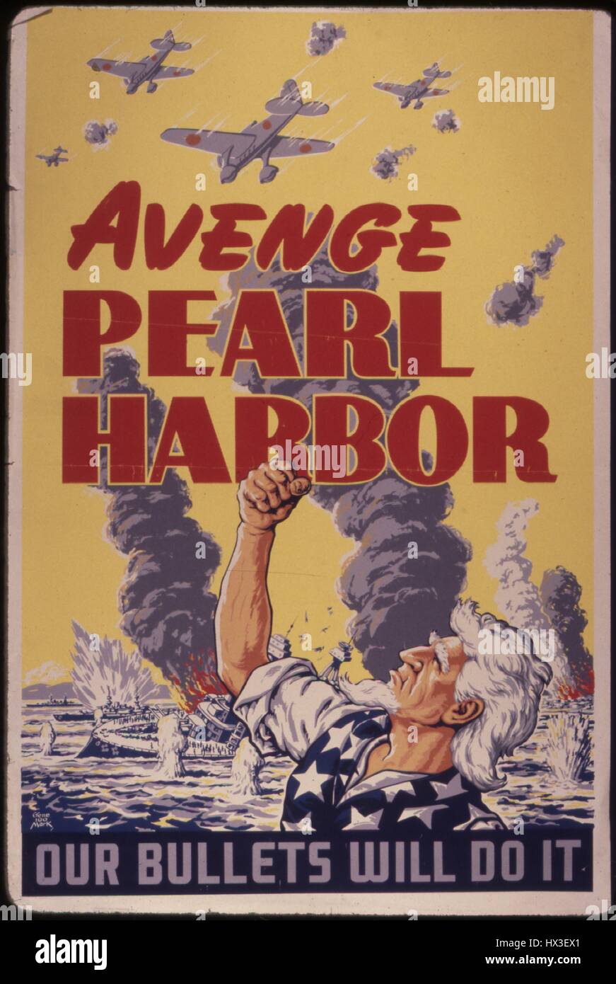 A poster promoting the vengeance of Pearl Harbor, 1942. Stock Photo