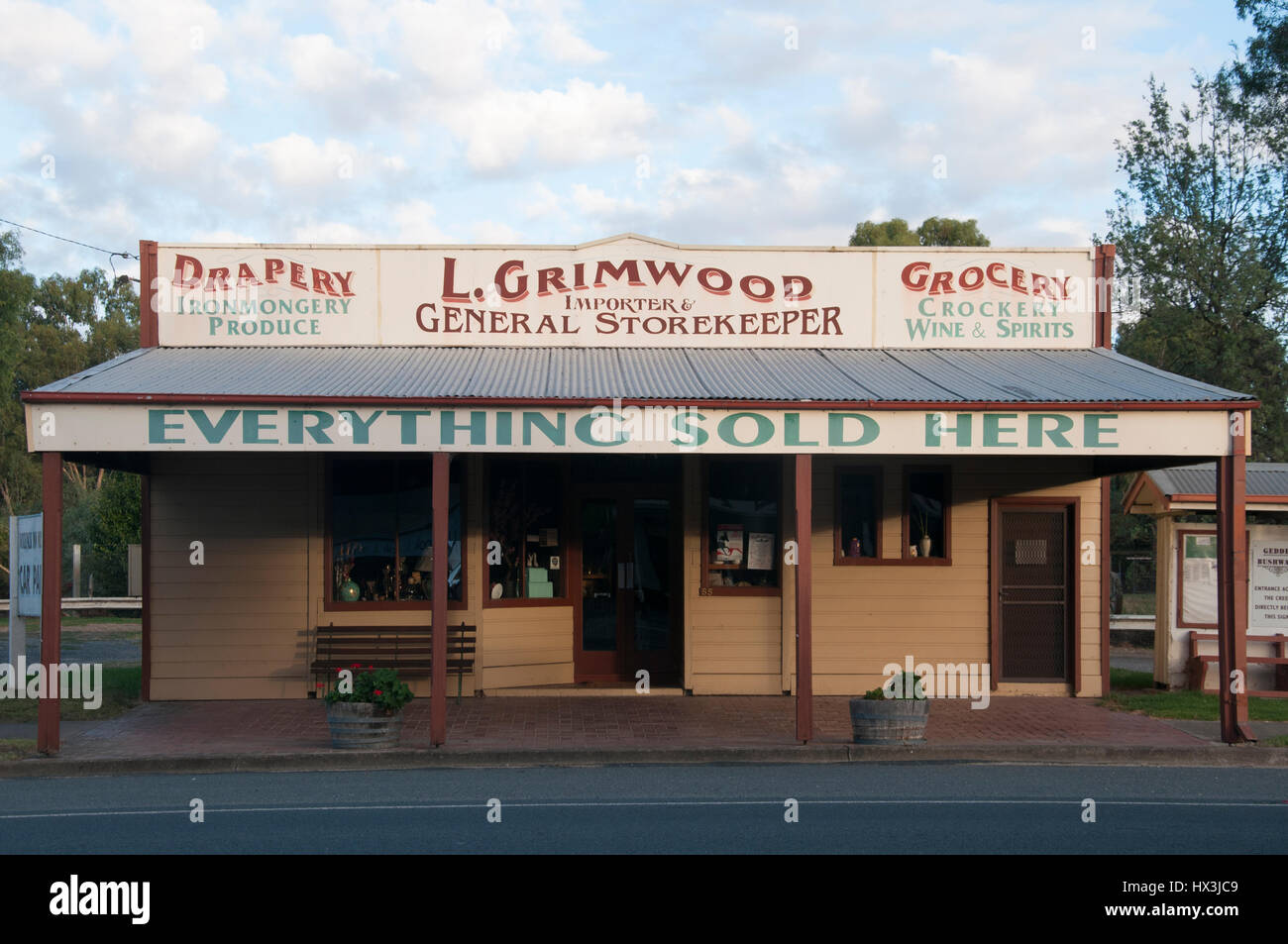 Hume Highway road trip, Australia: pioneer general store building in the main street of Holbrook, NSW Stock Photo
