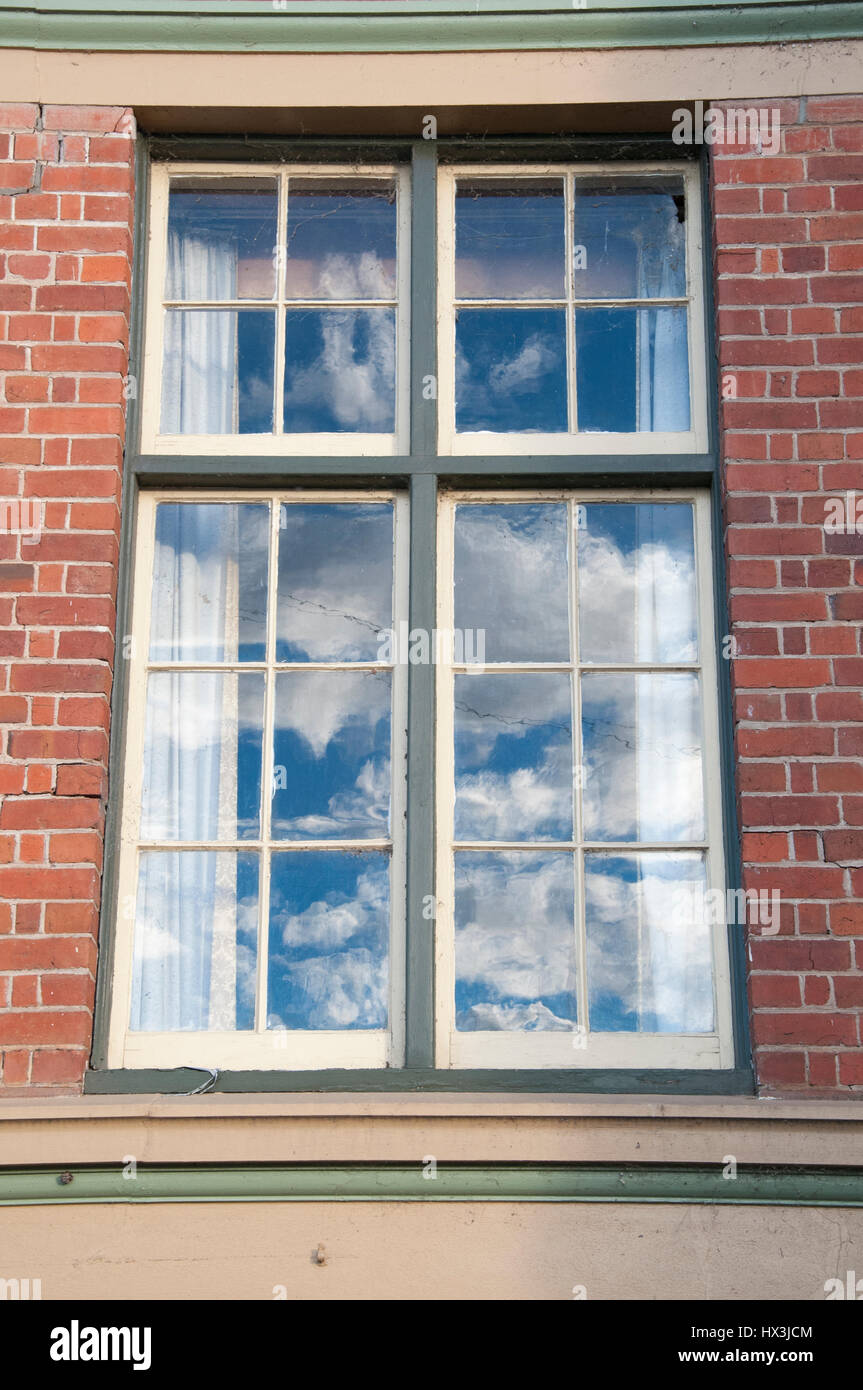 Hume Highway road trip, Australia: reflections in a window at Holbrook, NSW Stock Photo