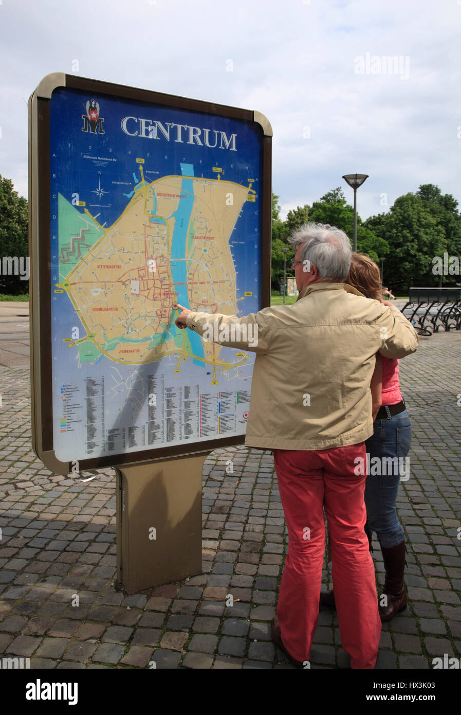Streetmap, Maastricht, Limburg, Netherlands, Europe Stock Photo