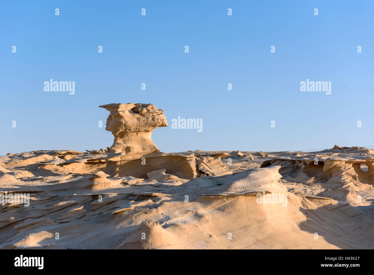 Beautiful Fossil Rock formation in Abu Dhabi Desert Stock Photo Alamy