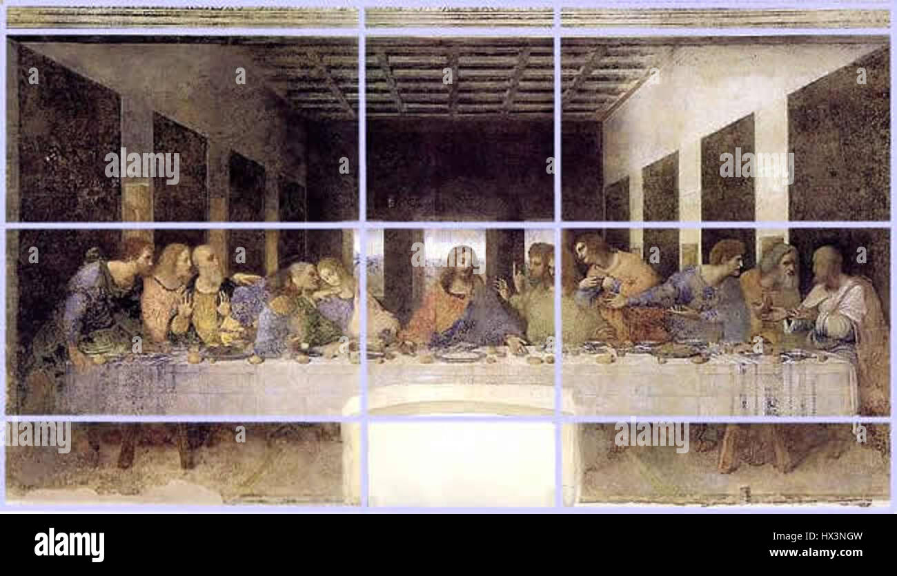 Leonardo Da Vinci 1452 1519 The Last Supper 1495 1498 Golden Stock Photo Alamy